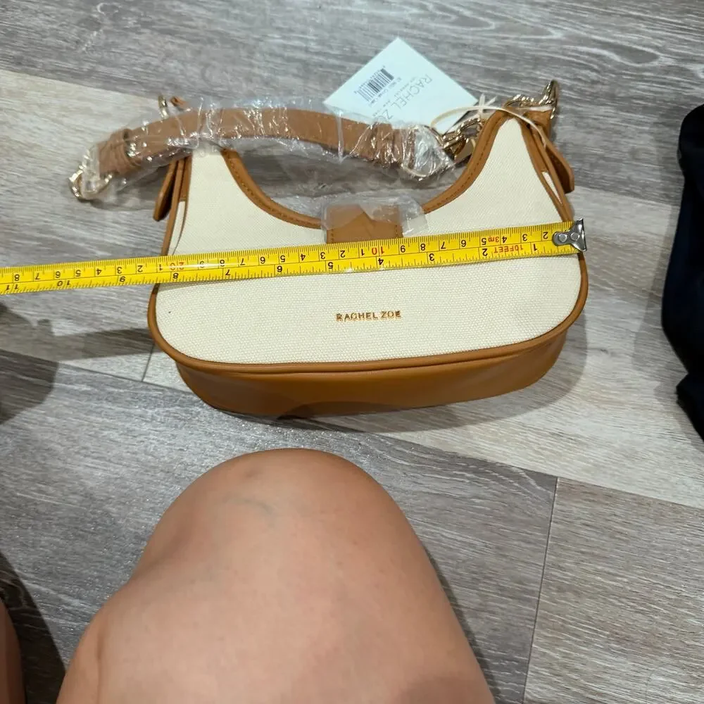 Rachel Zoe New Canvas Leather Shoulder Mini Purse